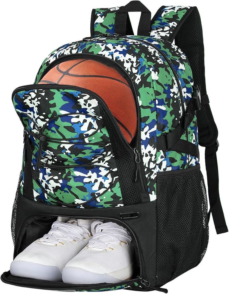 Goloni Basketball Backpack,Large Sports Bag with Ball Compartment & Shoe Compartment,Basketball Bag Fit Volleyball, soccer,Gym - Image 1